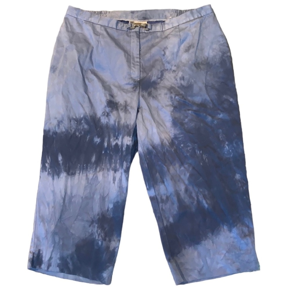 VTG 90’s JM Collection Blue Tie Dyed Capri Pants Size 20W